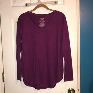 Purple long sleeve shirt